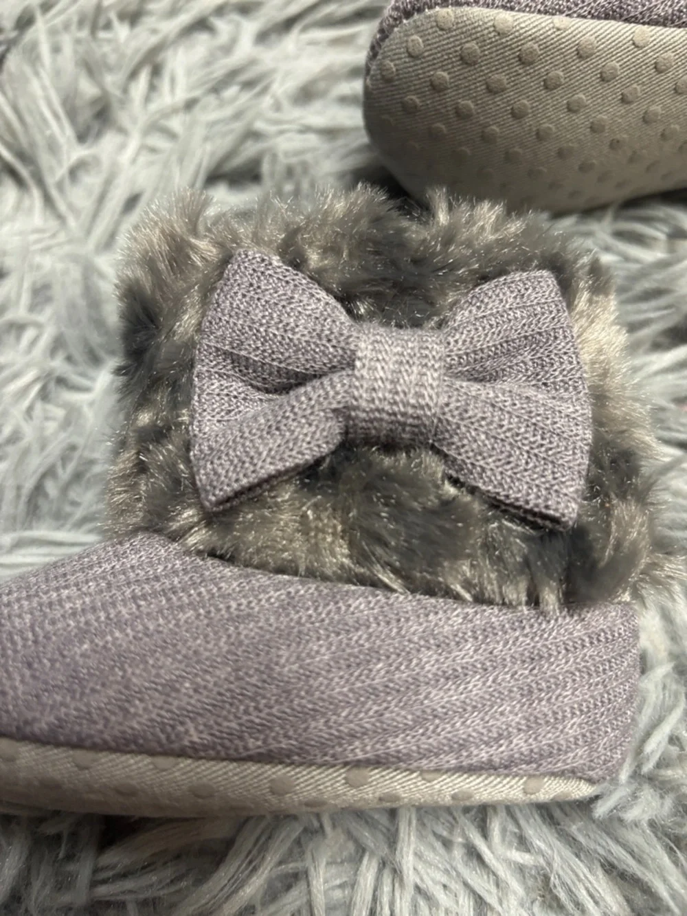 New Faux Fur Baby Booties